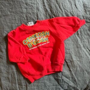 Vintage OshKosh B'gosh Red Kids Sweatshirt 12m